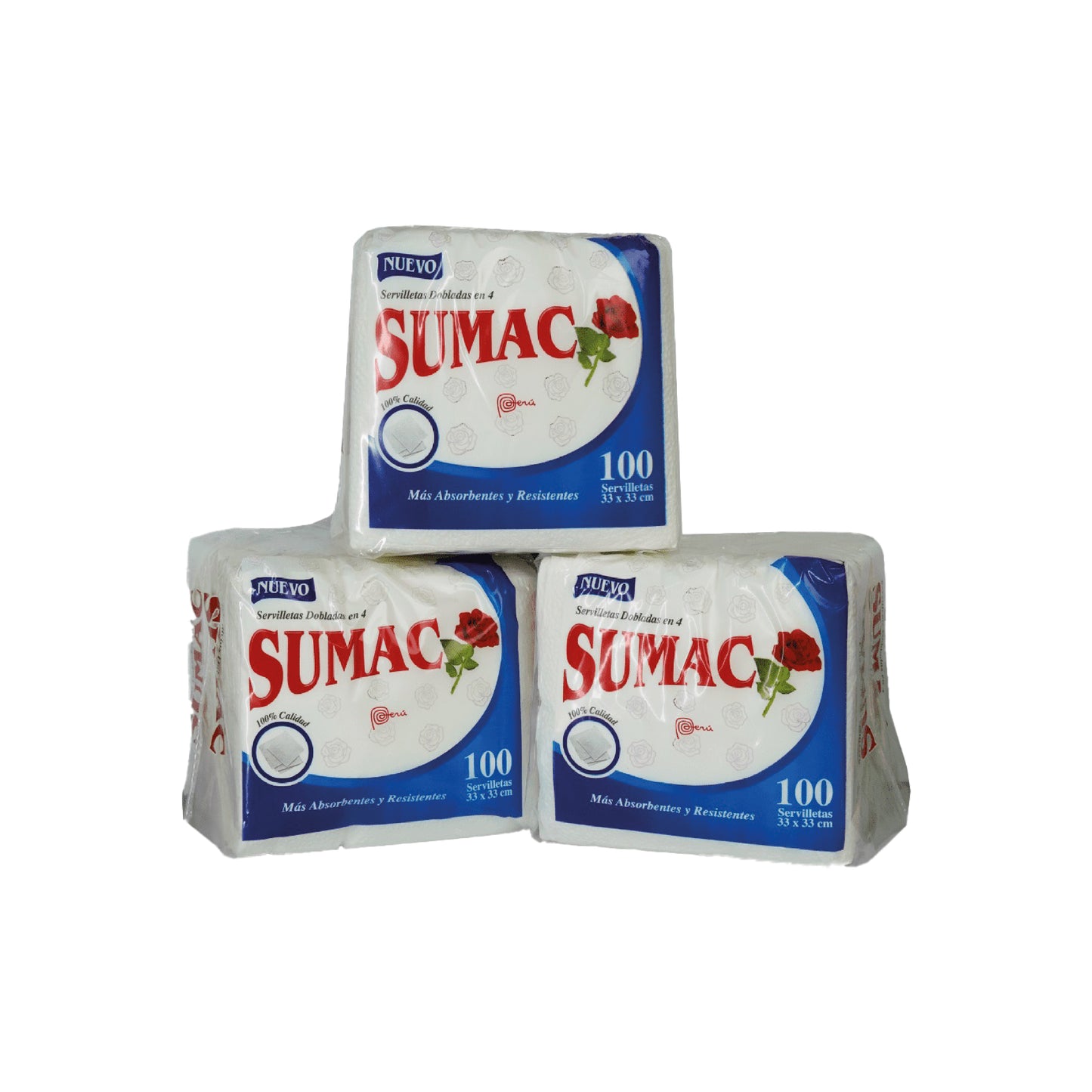 SERVILLETAS SUMAC DOB. x 100 x 6 Paq.