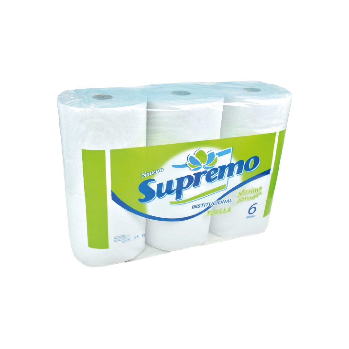 PAPEL TOALLA JUMBO SUPREMO x 150 Mt. x 6 Und.