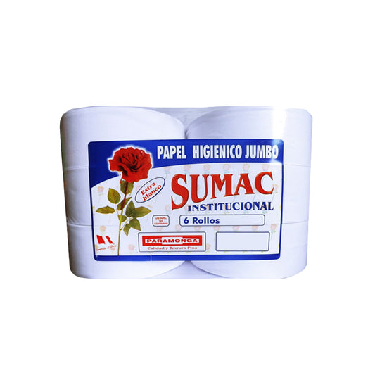 PAPEL HIG. JUMBO SUMAC Azul x 350 Mt. x 6 Und.