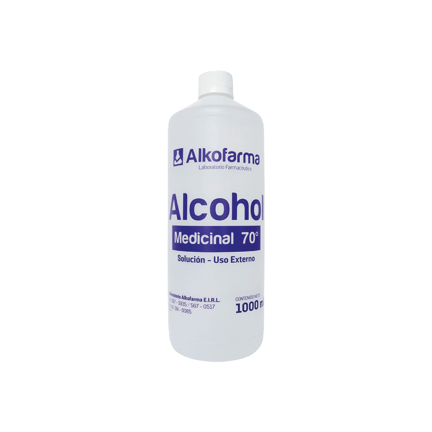 ALCOHOL PURO 70º Alkofarma x 1 Lt.