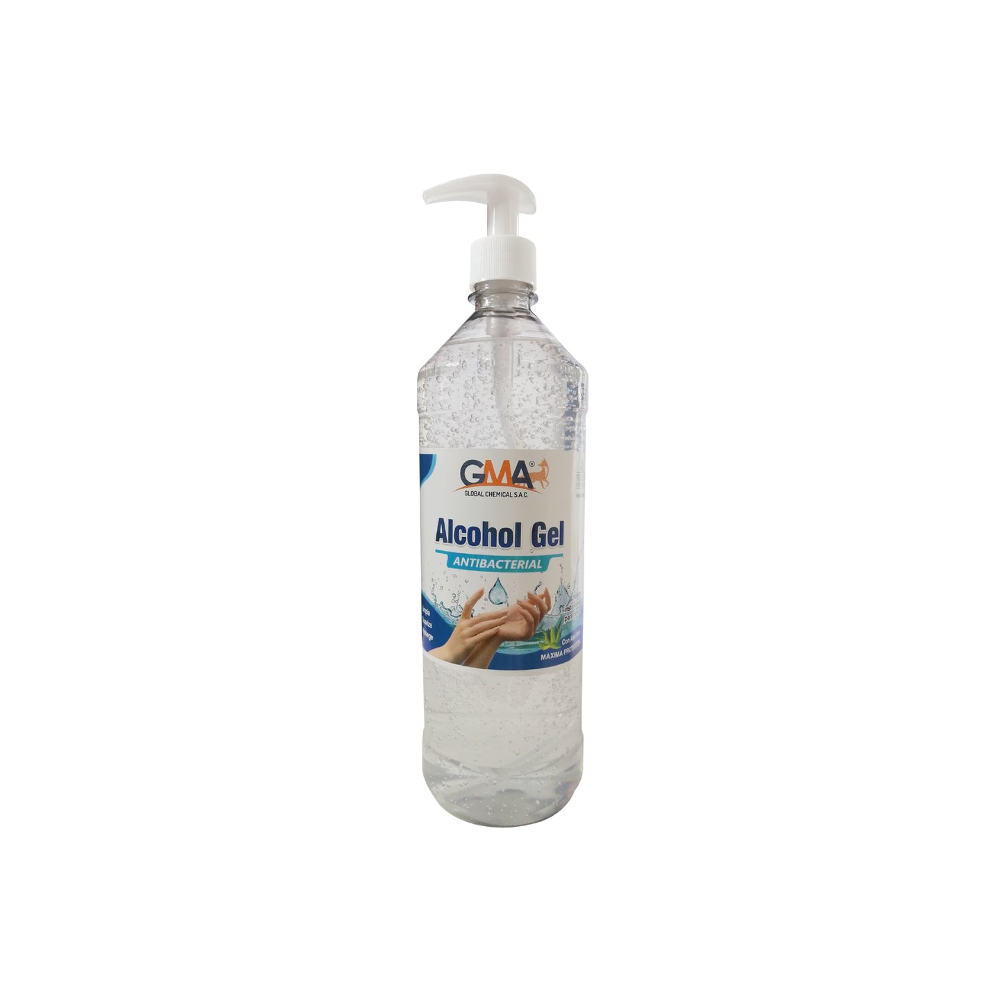 ALCOHOL GEL GMA NATURAL TRANSP. ANTIBACTERIAL C/T DISPENSADOR x 1 Lt.