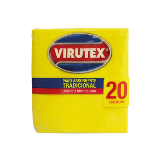 PAÑO ABSORBENTE VIRUTEX Amaril. x 20 Und.