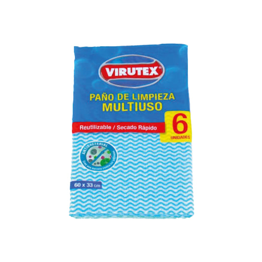 PAÑO ABSORBENTE VIRUTEX Multi Usos Colores x 6 Und.