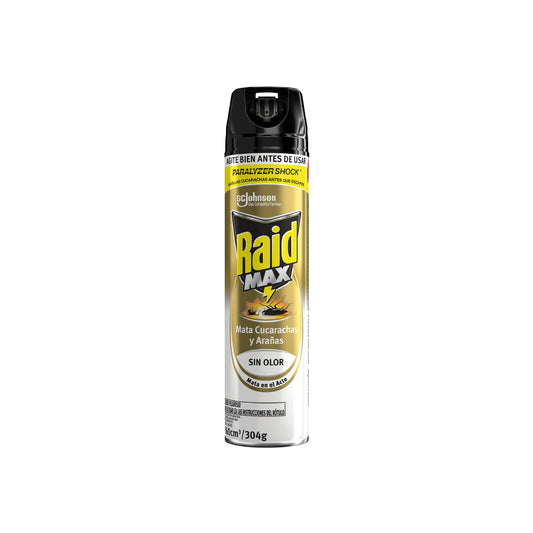 INSECTICIDA SPRAY RAID MAX Cucarachas y Arañas x 400 Cc.