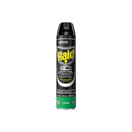 INSECTICIDA SPRAY RAID Accion total x 400 Cc.