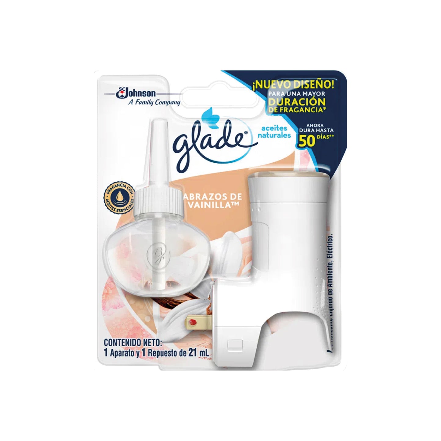 AROMATiZADOR ELECTRICO GLADE Aceites Nat. Vainilla x 21 Gr.