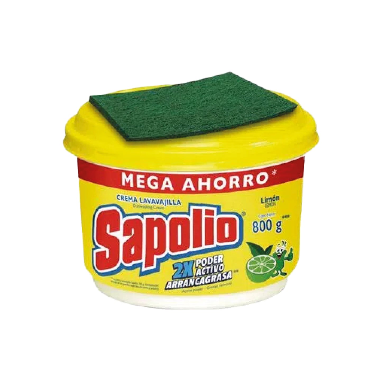 LAVA VAJILLA SAPOLIO Limón x 800 Gr.